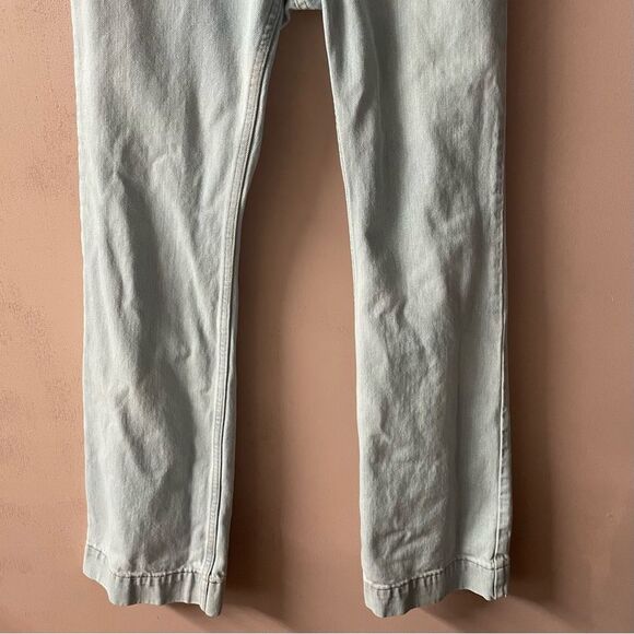 Vintage Y2K Gap Low Rise Light Wash Blue Wide Hemmed Flared Jean 28" Waist GUC - Picture 12 of 15